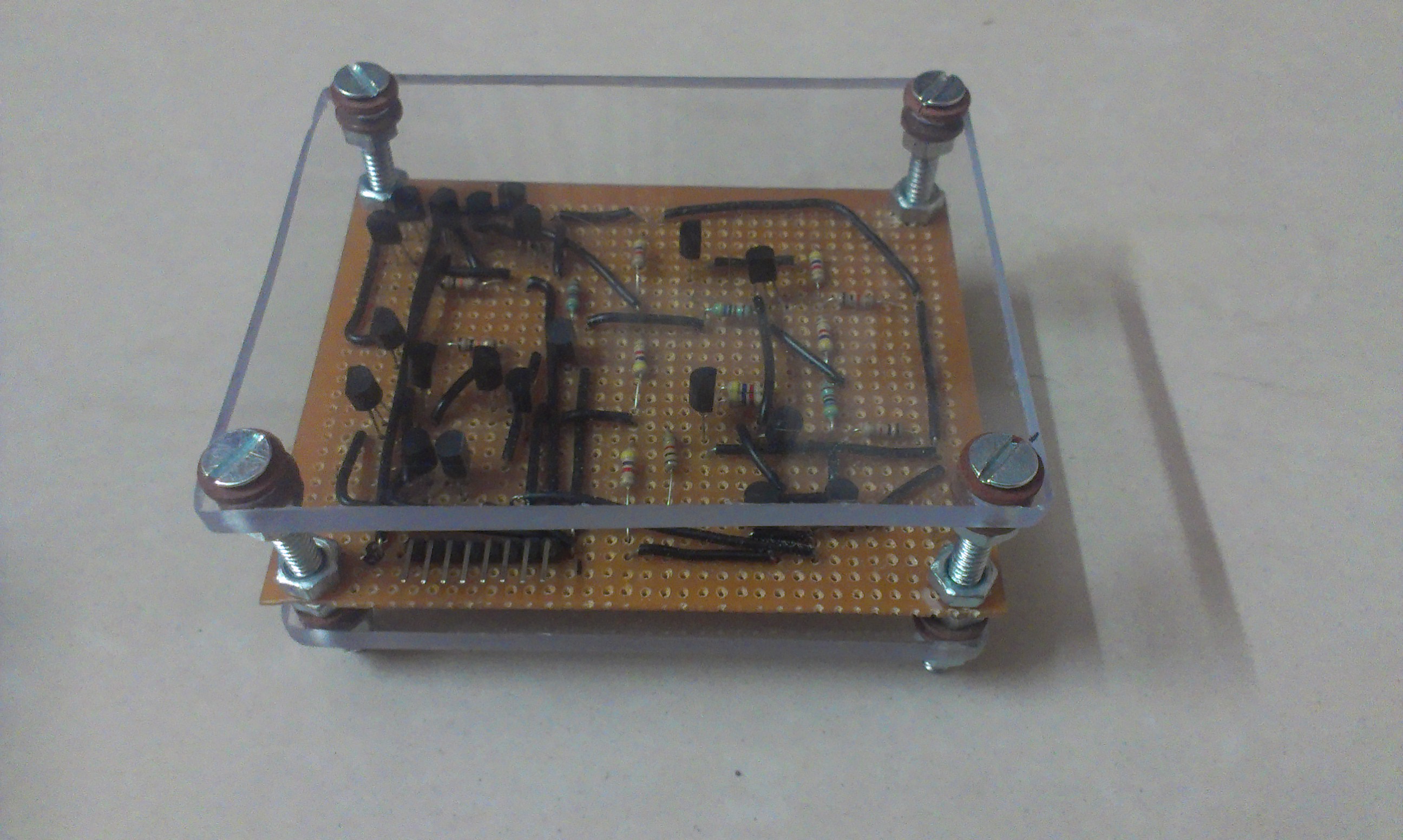 555 in an acrylic enclosure